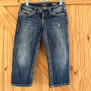 Silver Capri pants size 26